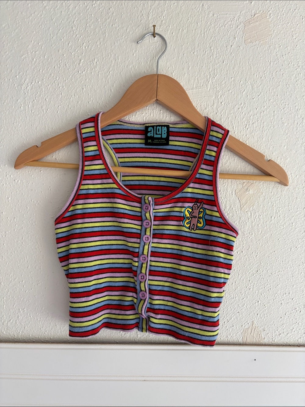ALOE Striped Butterfly Tank Top - Multicolor